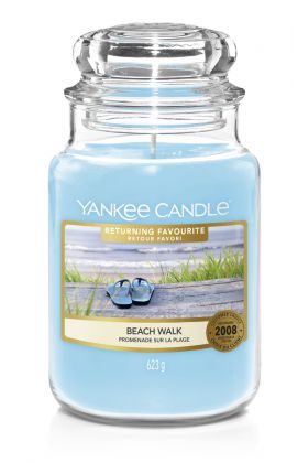 Yankee Candle BEACH WALK - Duży Słoik Świecy 623g - Odświeżający Zapach Plaży