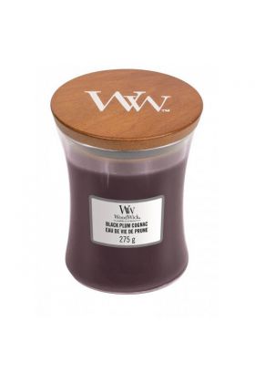 WoodWick BLACK PLUM COGNAC świeca średnia 275 g
