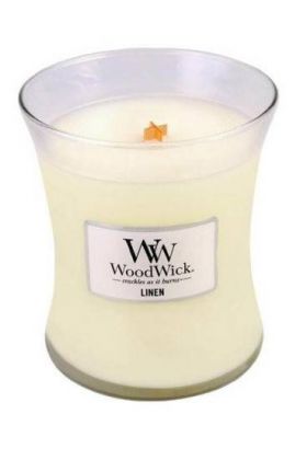 WoodWick LINEN świeca średnia 275 g