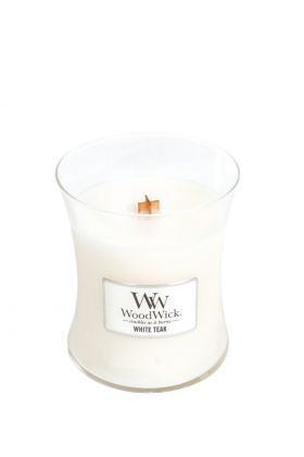 WoodWick WHITE TEAK świeca średnia 275 g