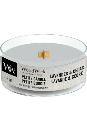 WoodWick LAVENDER & CEDAR świeca petite 31 g