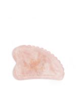 Crystallove Płytka 3D do masażu twarzy gua sha z kwarcu różowego